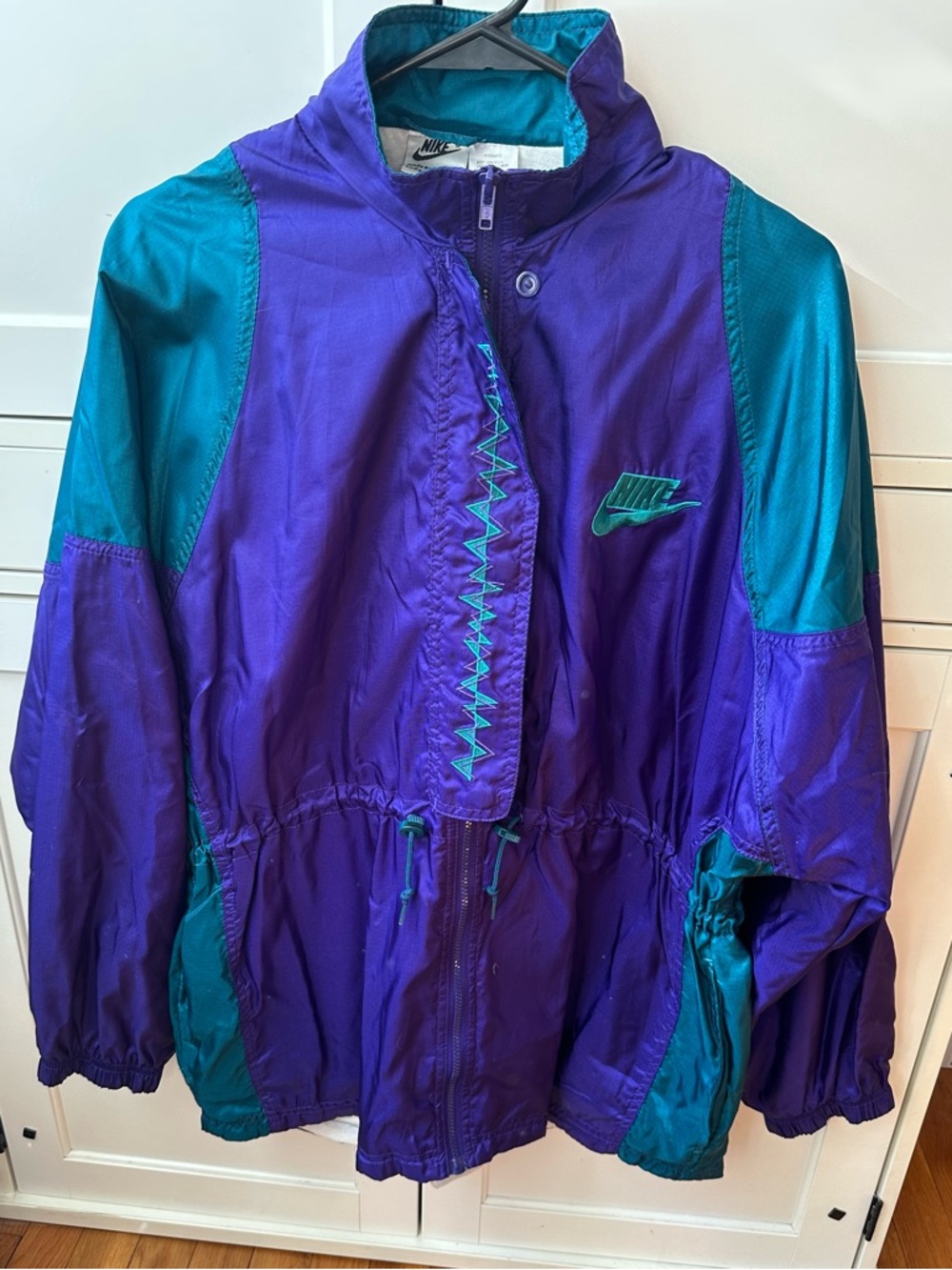 Nike Purple Windbreaker with‎ Teal Lining